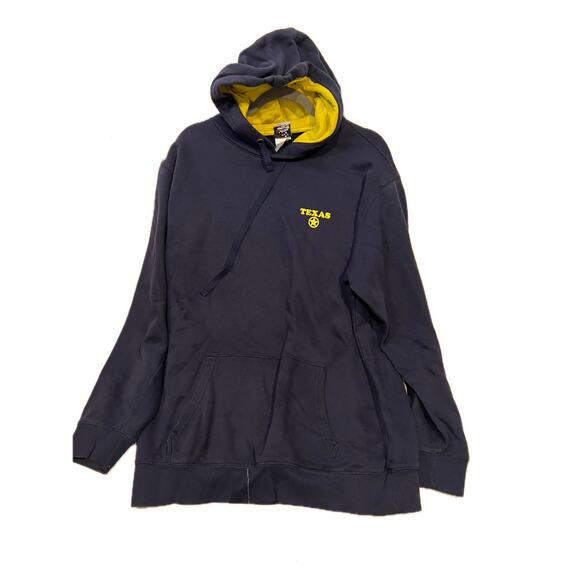 Texas Navy Blue Yellow Pullover Hoodie Mens XL - Picture 1 of 4